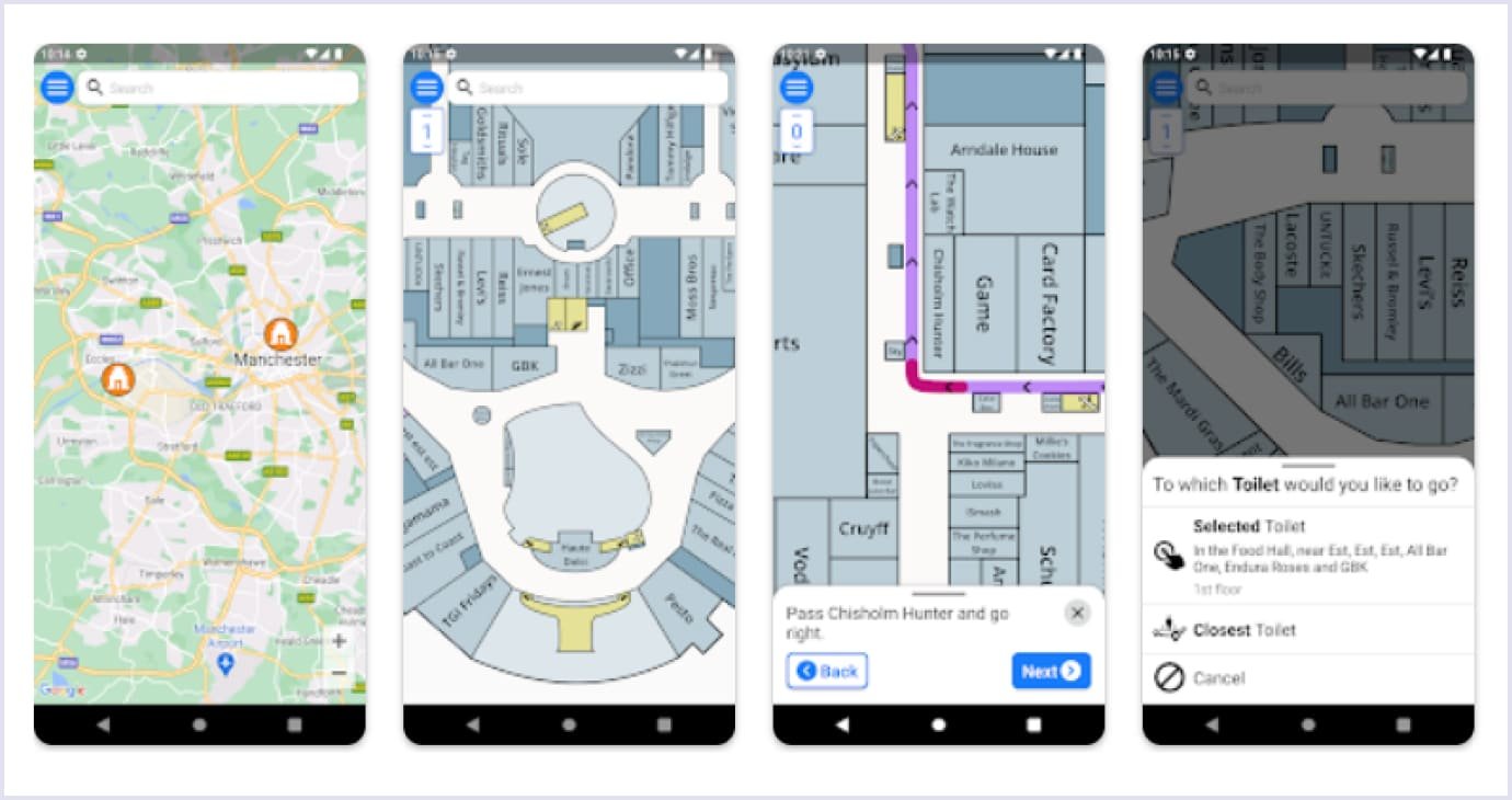 Mall navigation mobile app