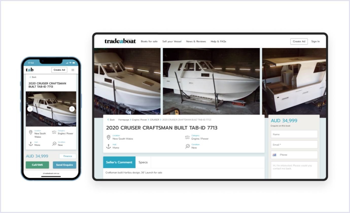Tradeaboat boat selling website