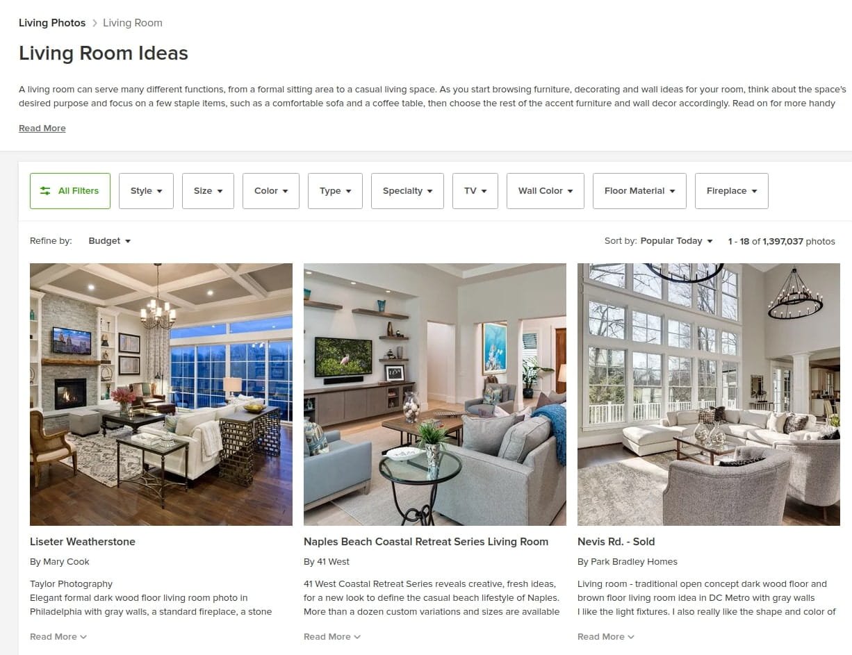 Ideas for a living room on Houzz