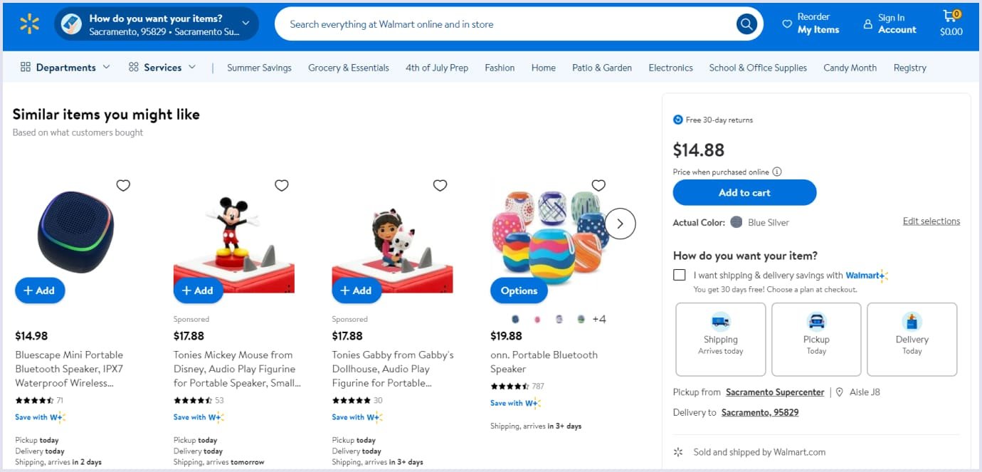 Walmart's recommendations with AI