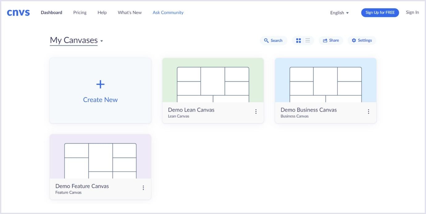 A software tool for building business model canvases