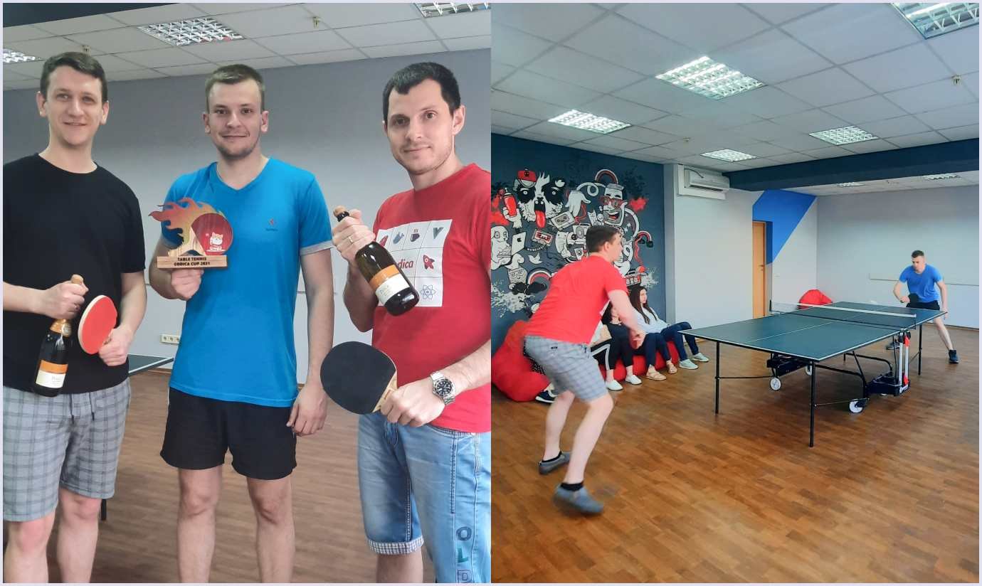 Codica team played table tennis together