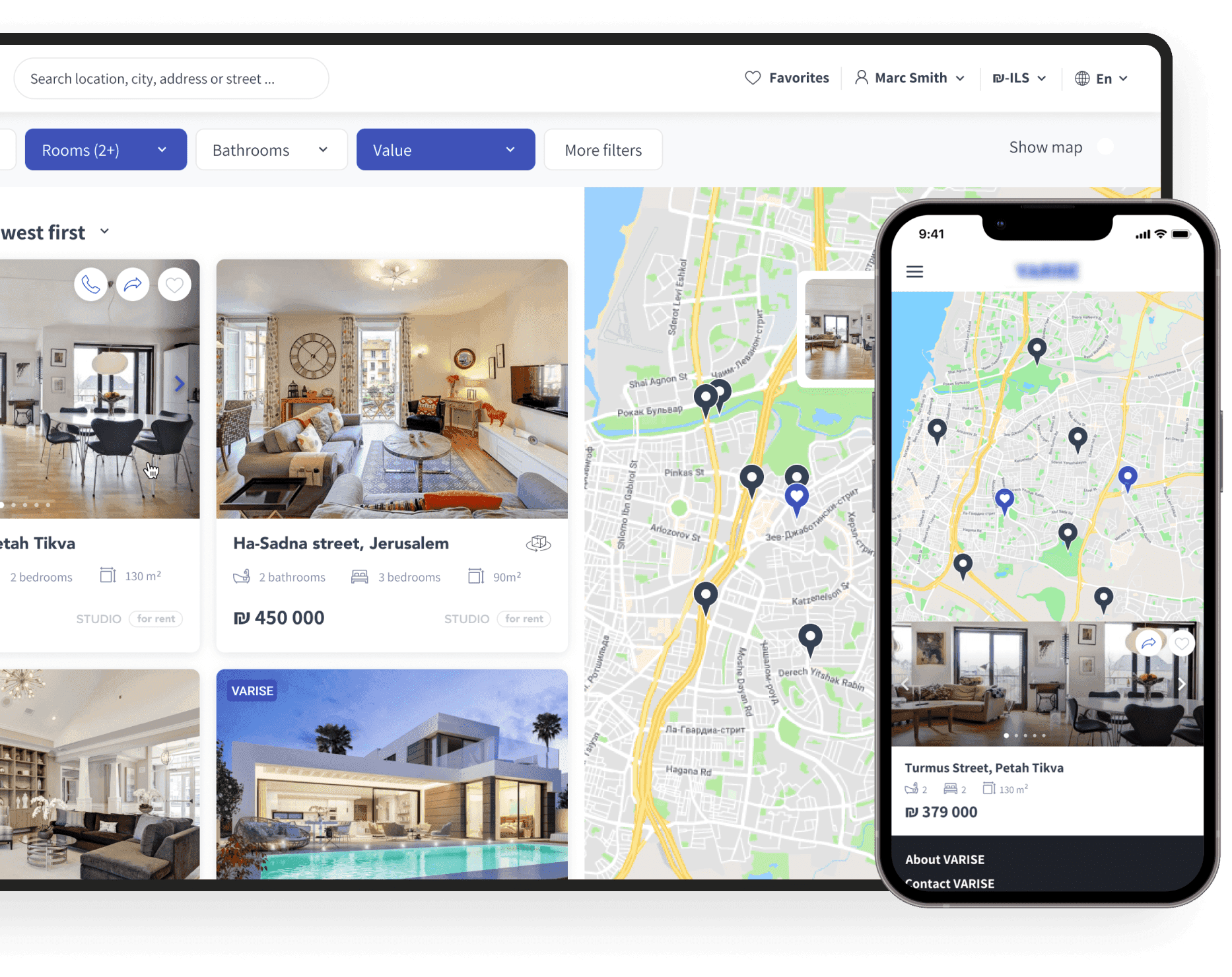 Map integration revealing the neighborhood for real estate portal | Codica