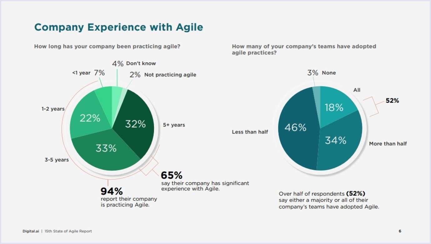 Agile methodology in companies' practice