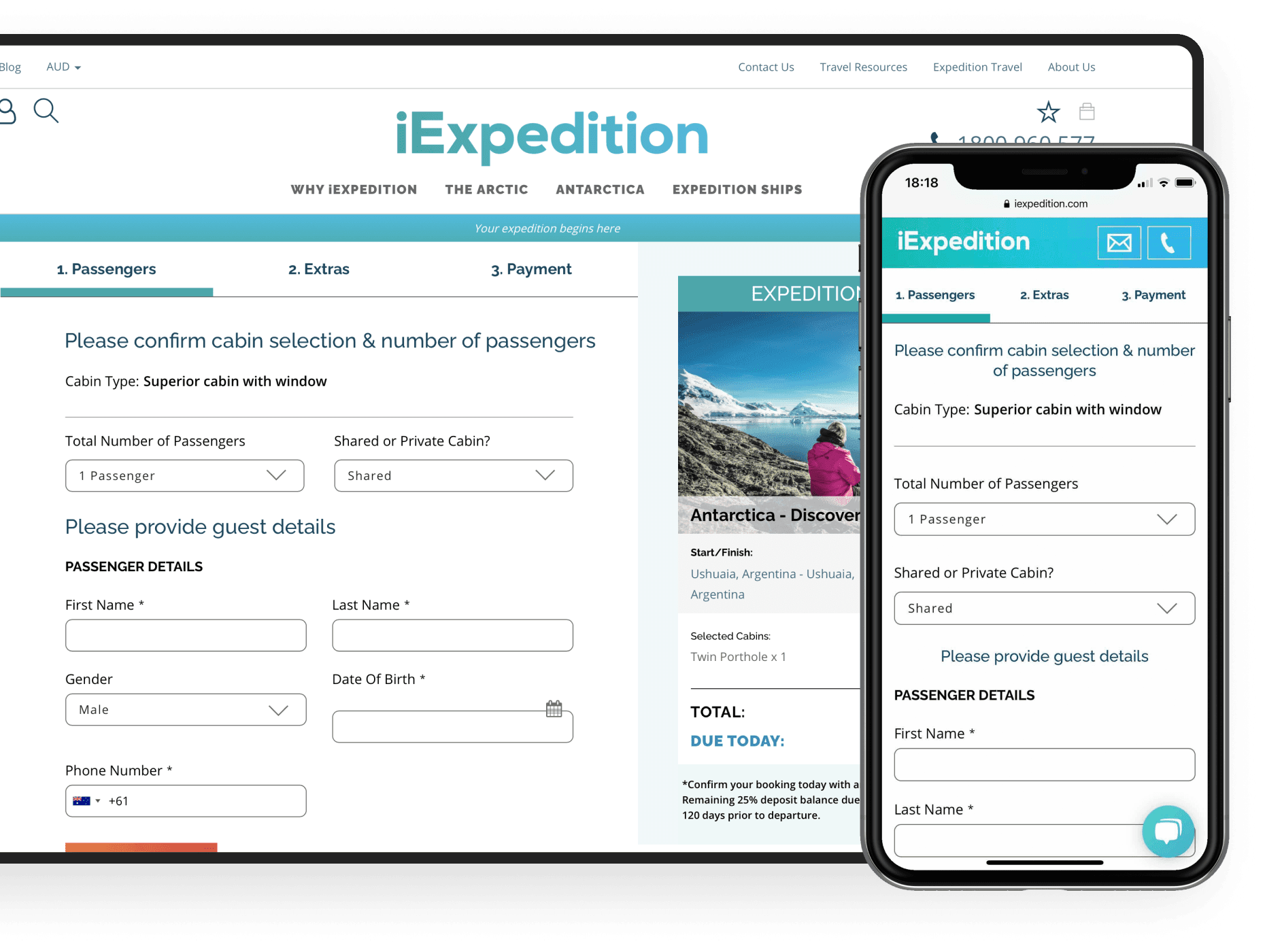 User-friendly cruise booking system for iExpedition