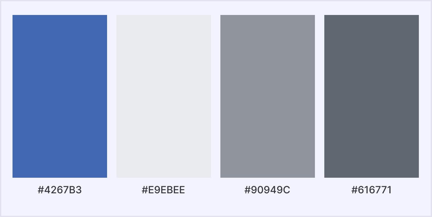 Color palette: Facebook example
