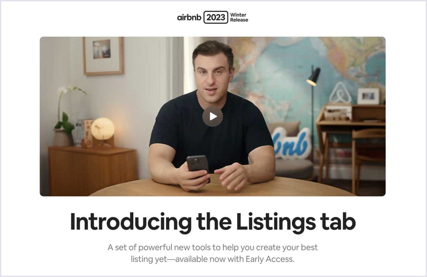 Listings feature on Airbnb