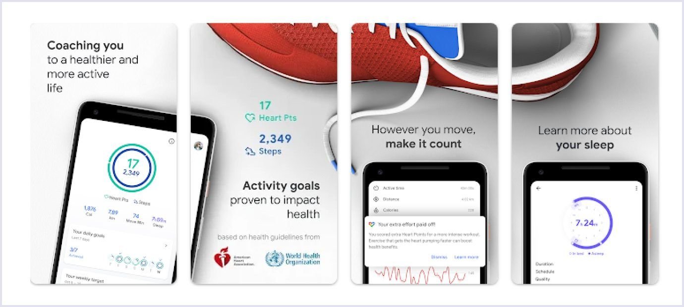Google Fit activity tracking app