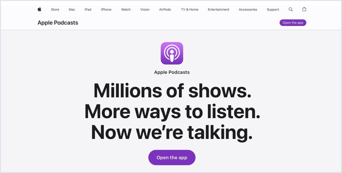 Apple Podcasts example