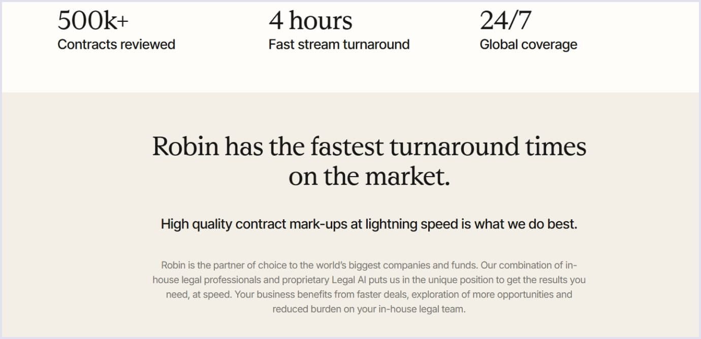 Robin SaaS startup accomplishments Robin SaaS startup metrics