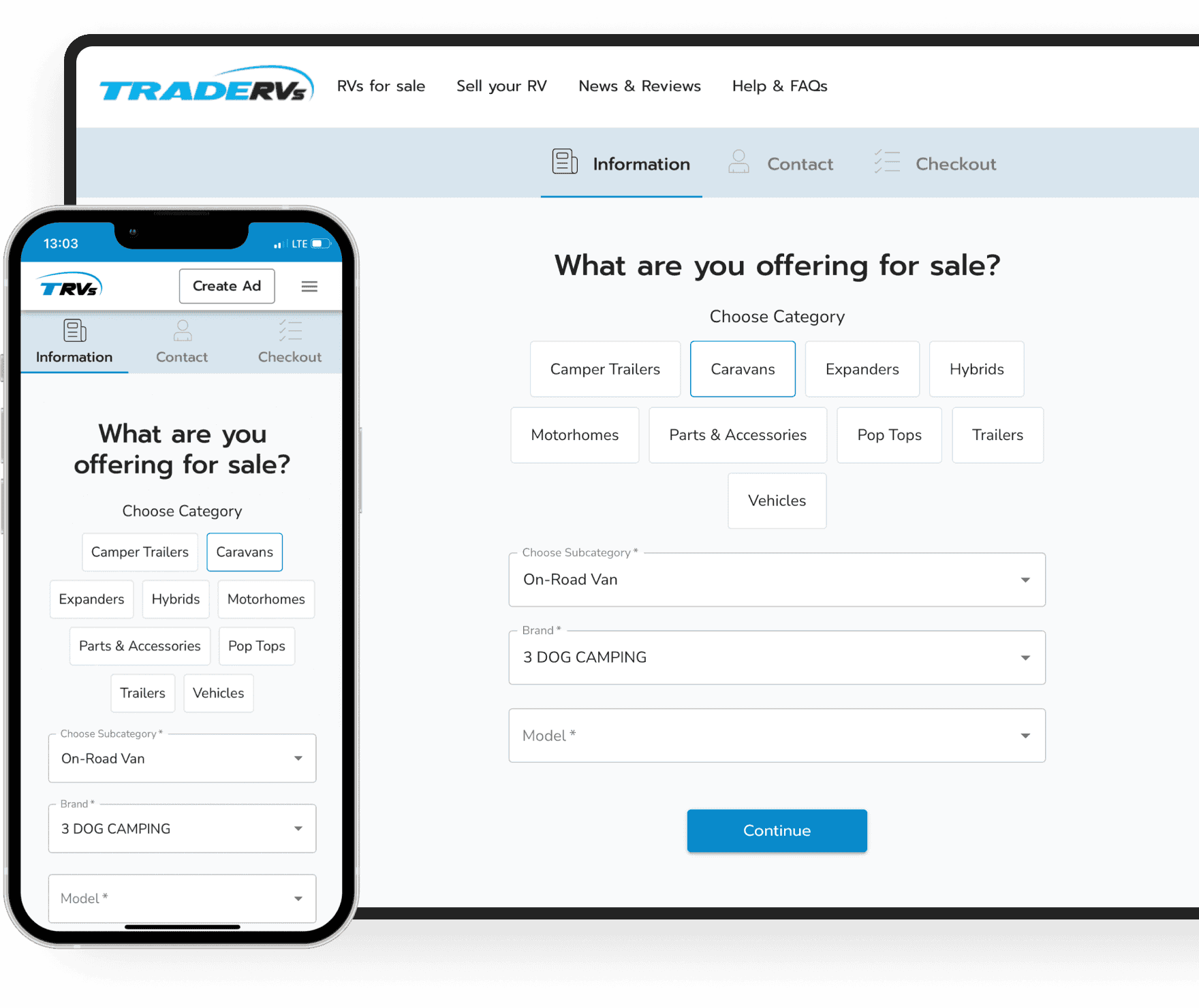 Ads creation for TradeRVs