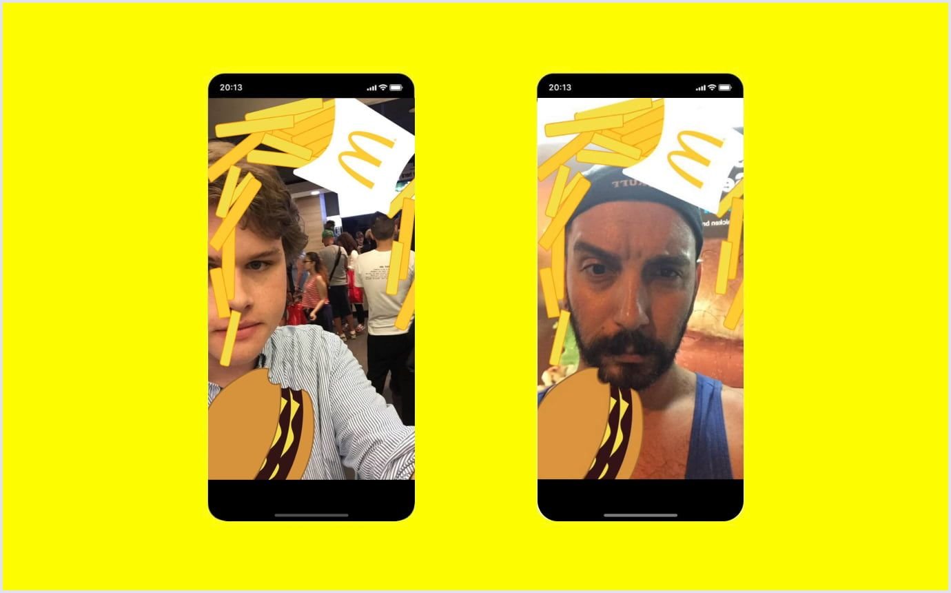 McDonalds geofilters example by Snapchat