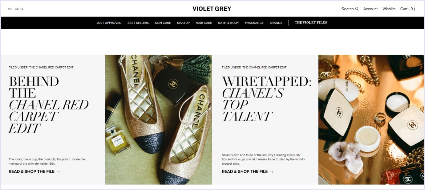 Spree ecommerce site Violet Grey
