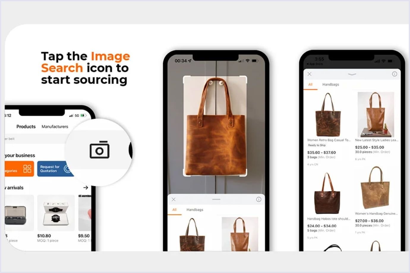 Example of visual search on Alibaba