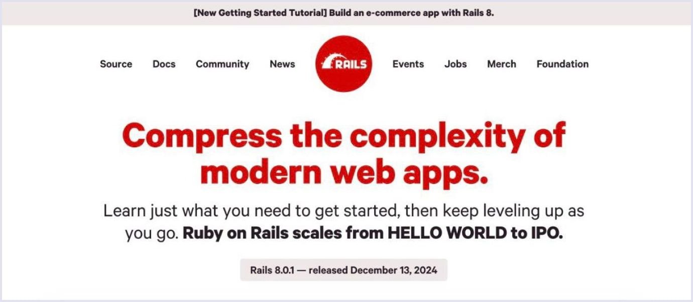 Ruby on Rails web-app framework