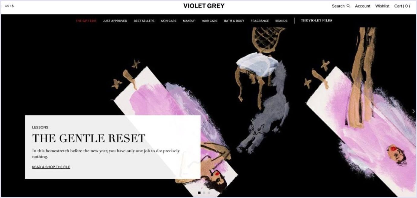 Spree ecommerce site Violet Grey