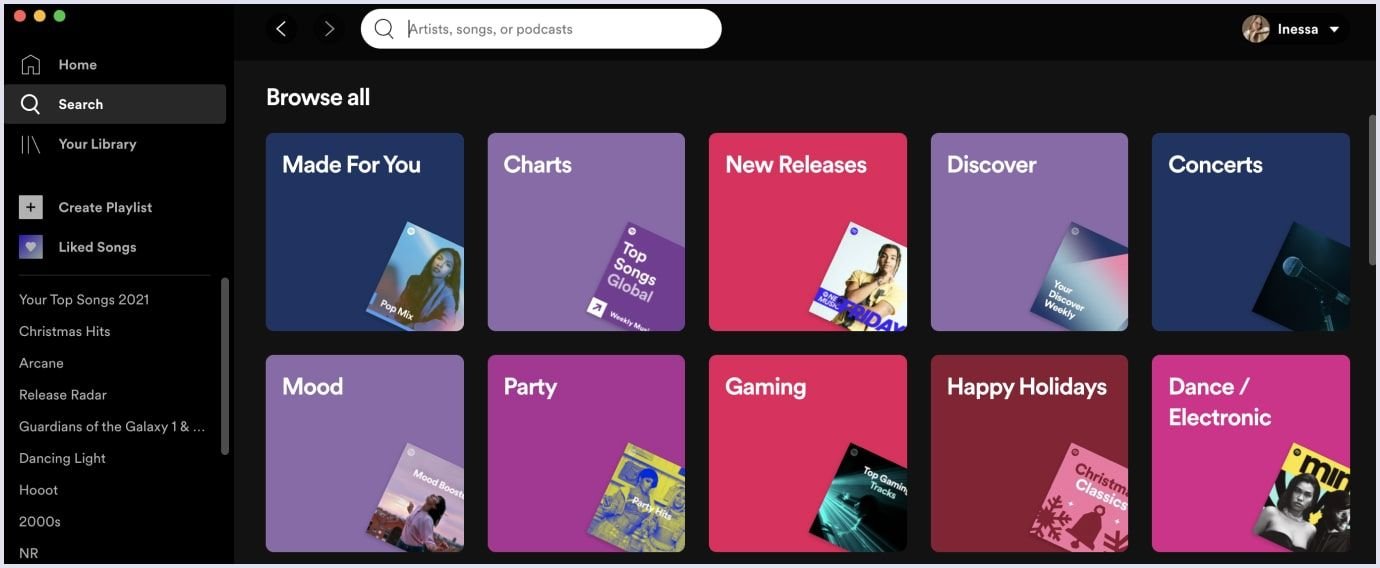 Spotify music catalog