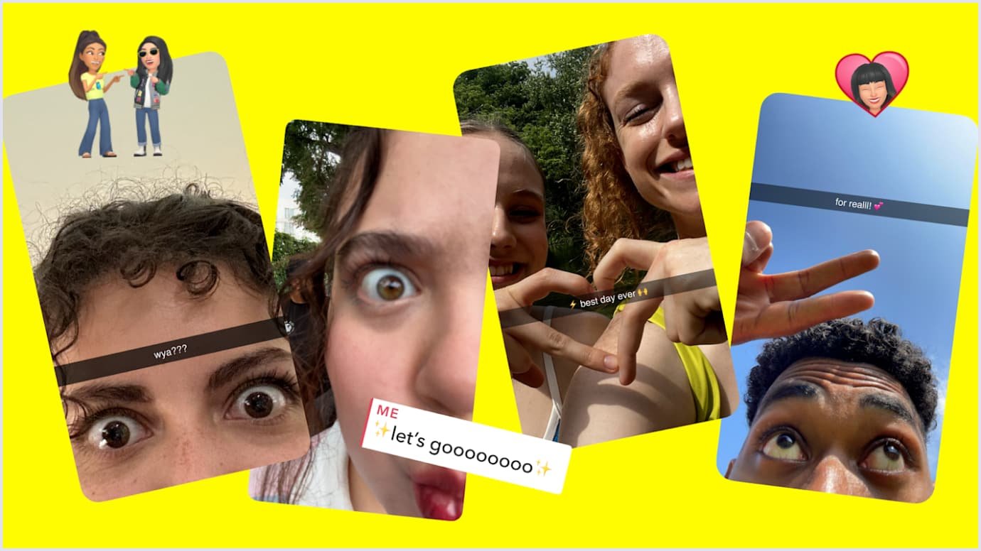 Snapchat Stories Examples Users sharing moments with Snapchat stickers and captions