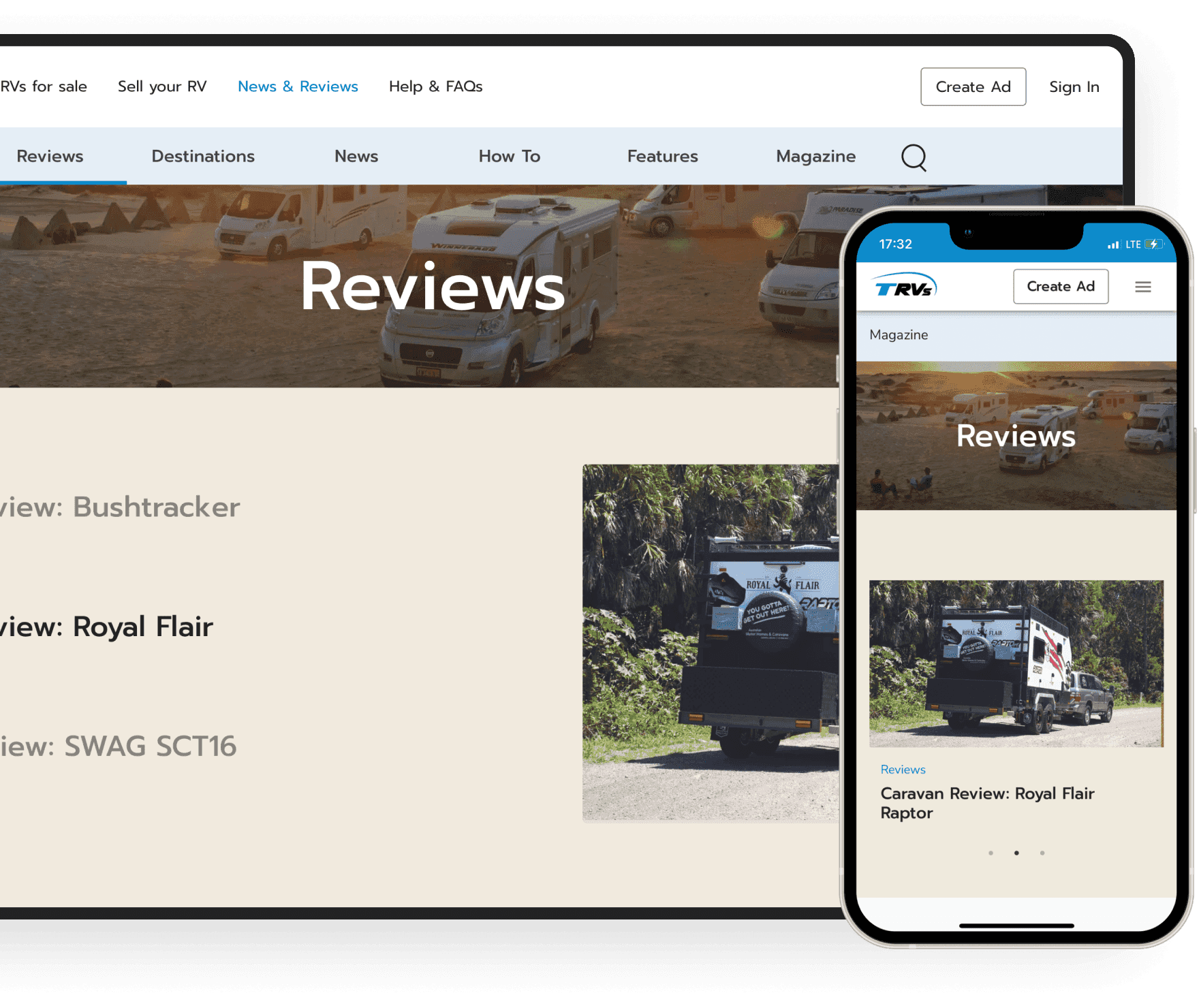 UI redesign of the online marketplace for campers