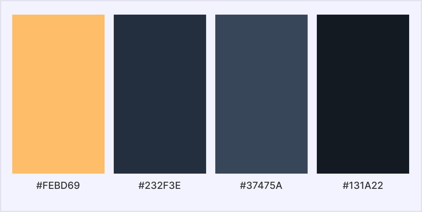 Color palette: Amazon example