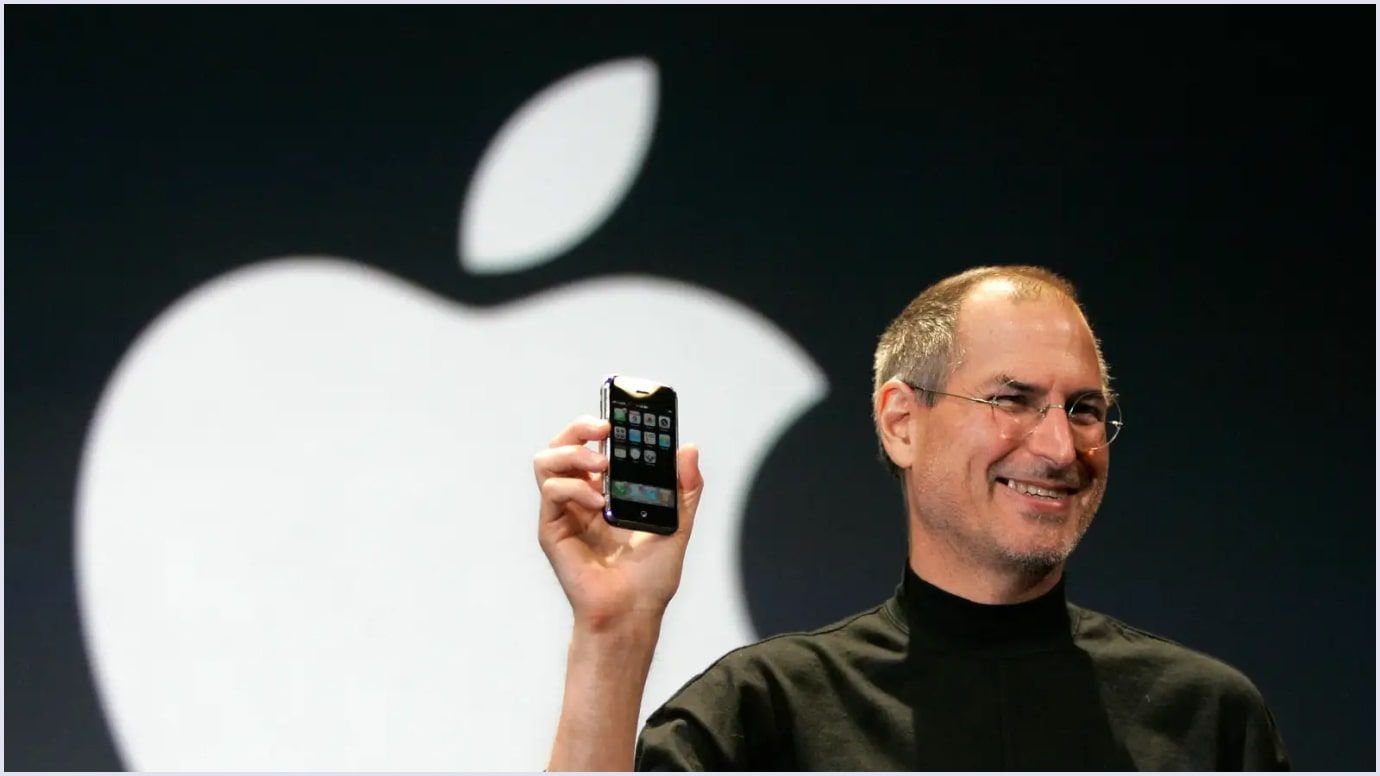 The presentation of the first iPhone