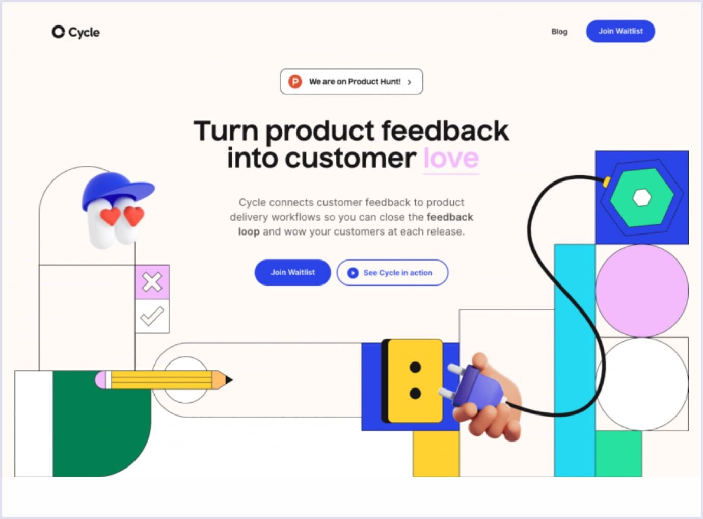 Custom graphics for SaaS product design by Cycle