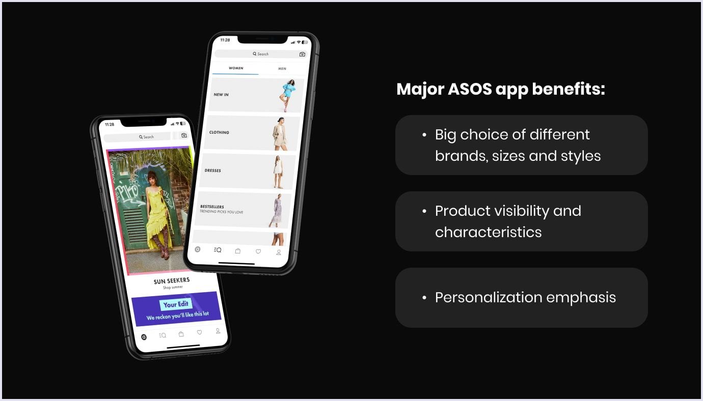 Benefits of the ASOS ecommerce app