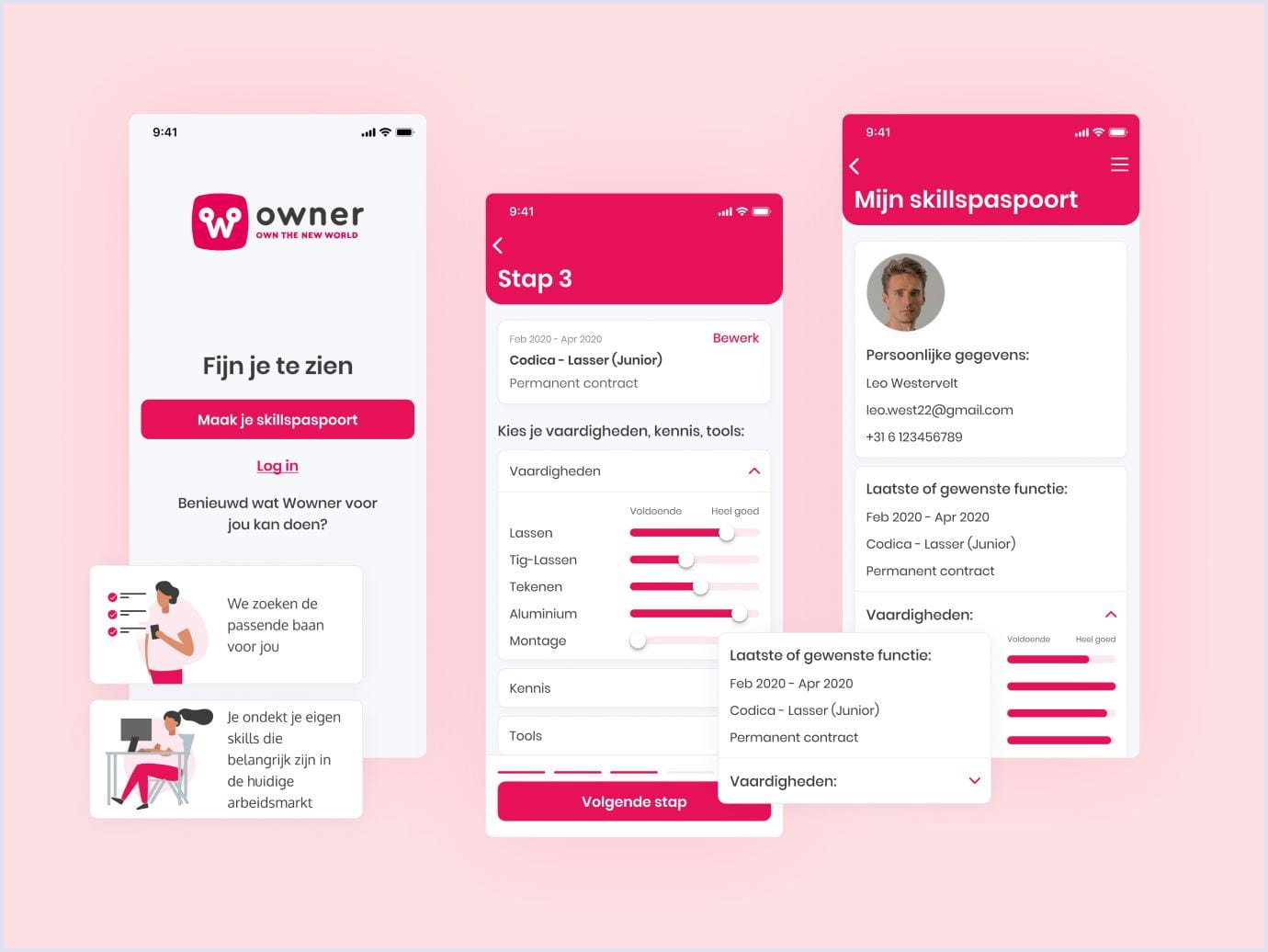 User flow example: Wowner