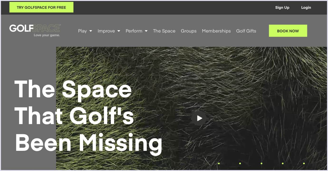 Example of GolfSpace color palette