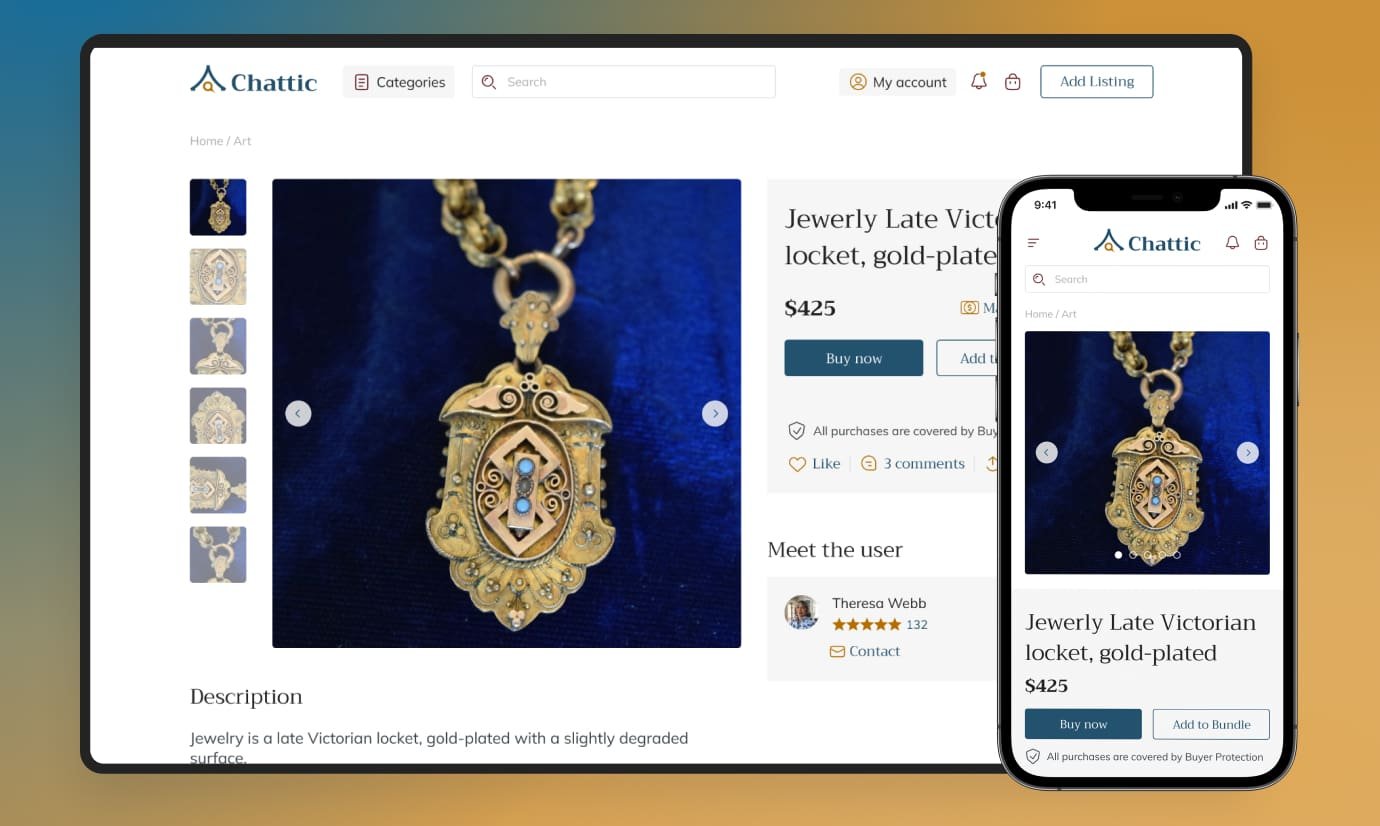 Vintage item marketplace Collectible marketplace
