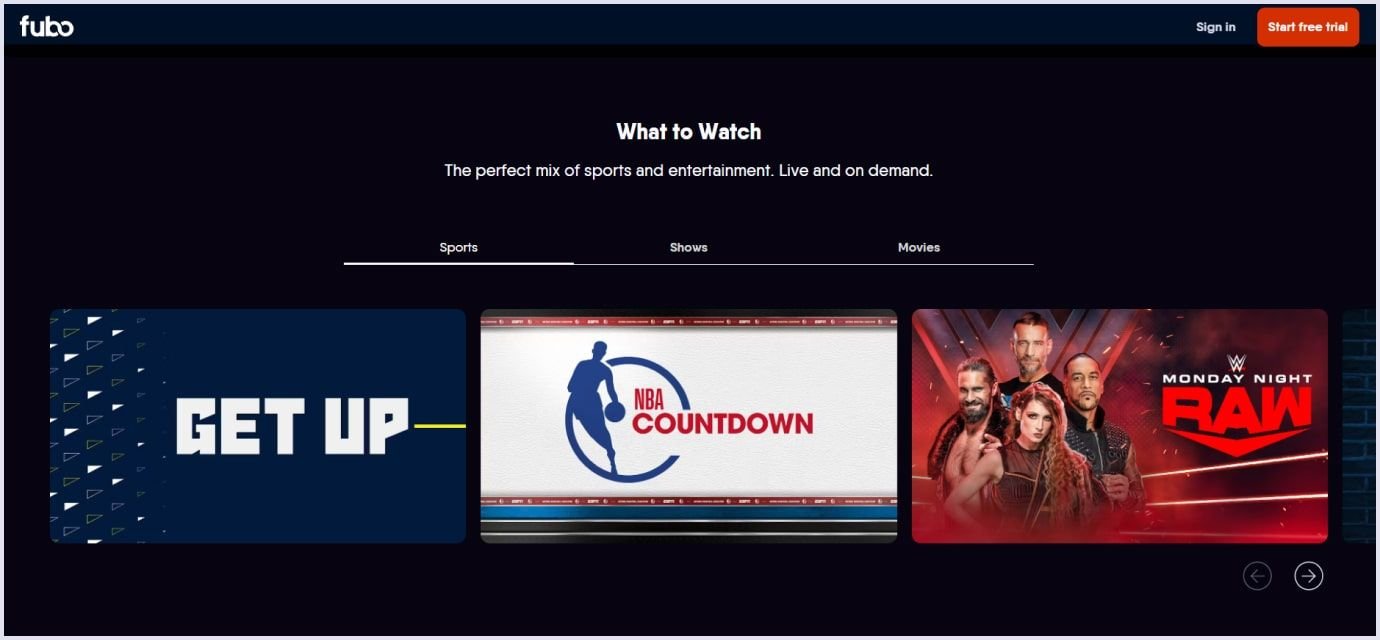 ESPN+ sports streaming website