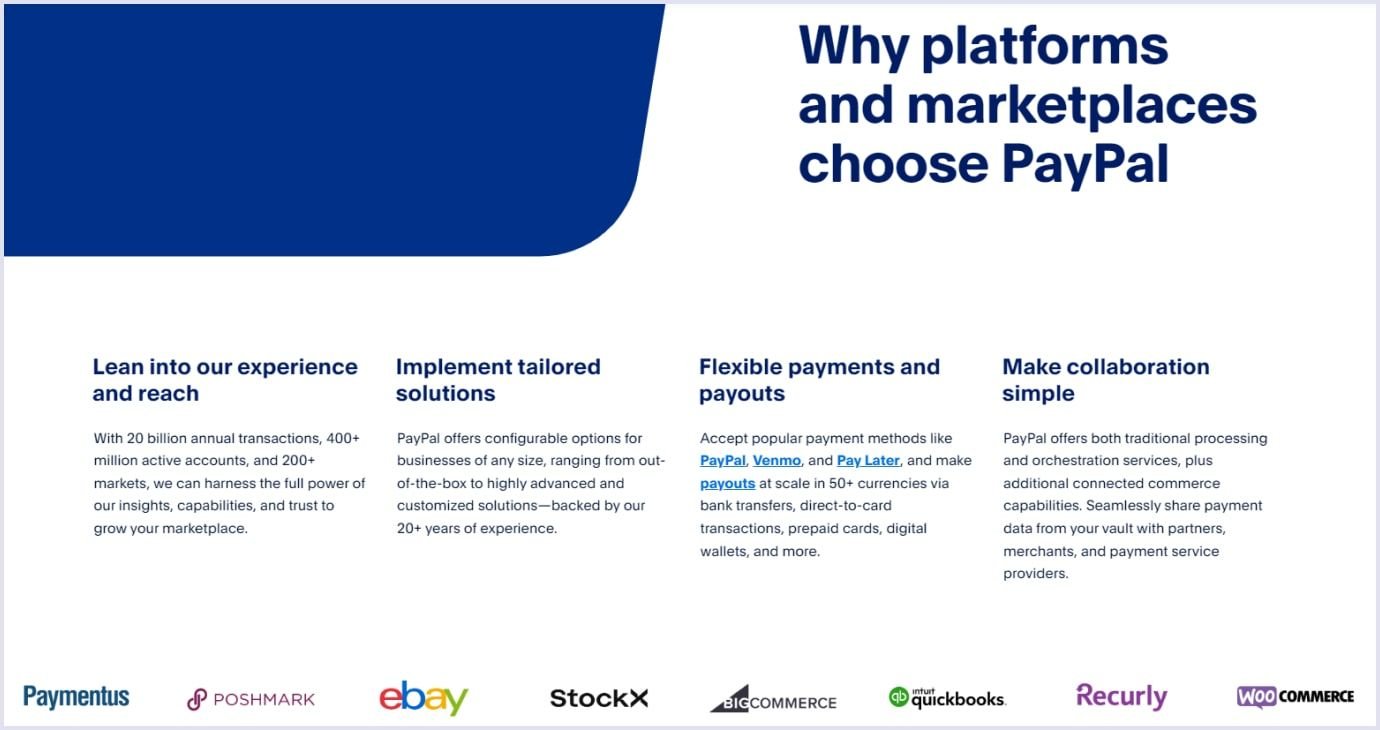 PayPal multi-vendor marketplace features